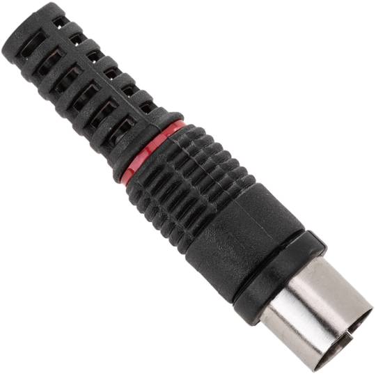 Conector coaxial TV-hembra negro
