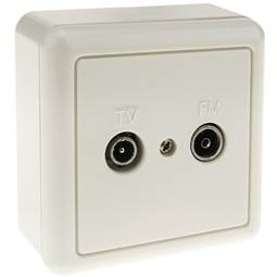 Base de TV Antena Coaxial + FM (Masculino + Feminino)