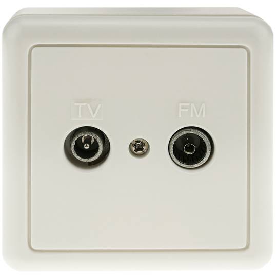 TV + FM coaxiale antennebasis (mannelijk + vrouwelijk)