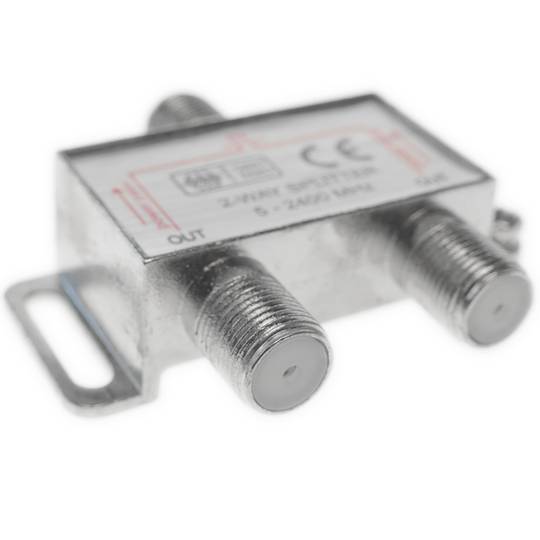2-fach-Verteiler SAT-TV mit kostenlosen F