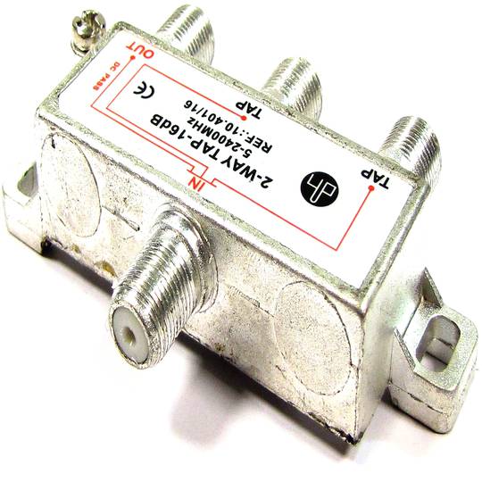 Tweerichtingsshunt voor 16 dB TV / SAT met F-verbinding