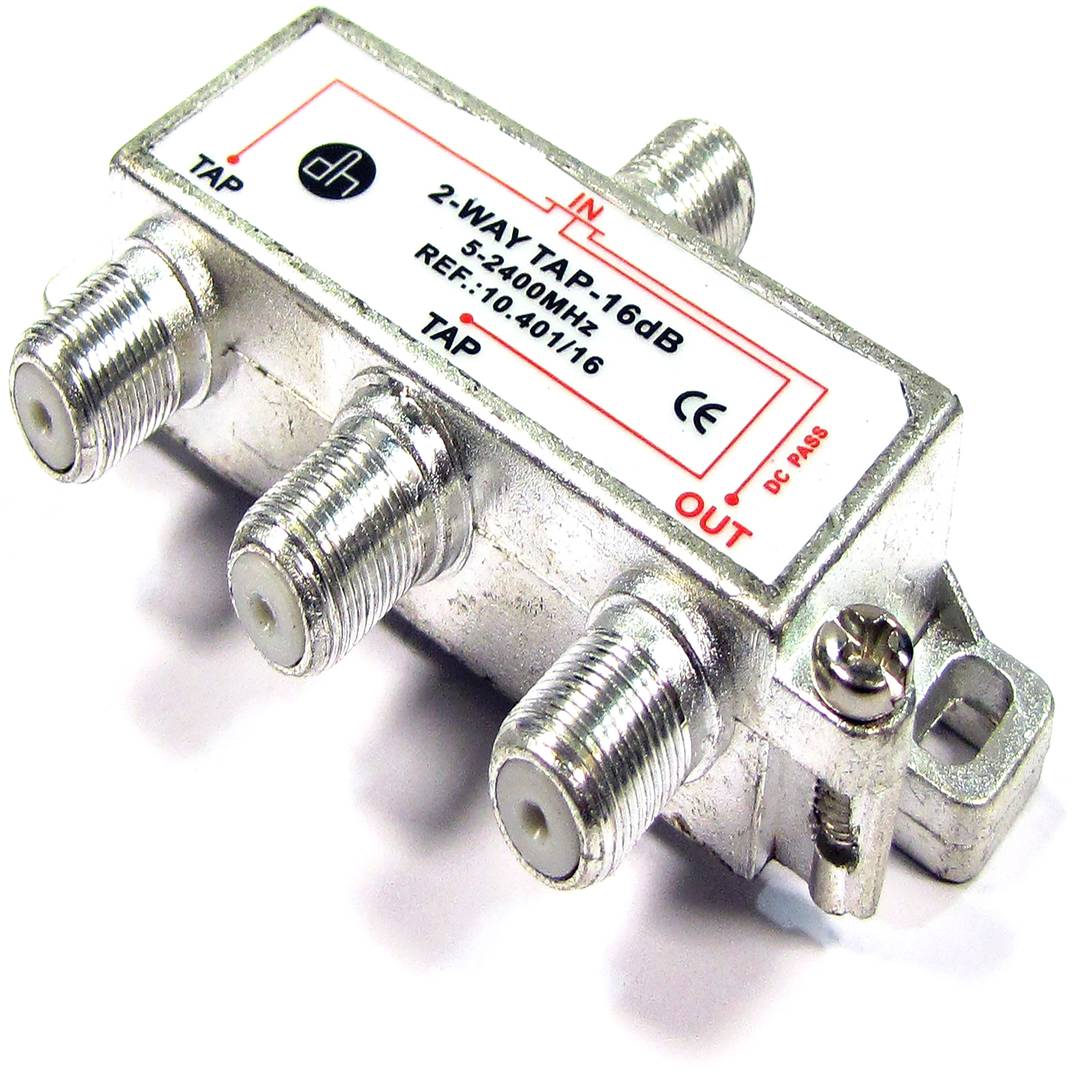 Tweerichtingsshunt voor 16 dB TV / SAT met F-verbinding