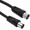 Cavo coassiale dell'antenna TV 75 Ohm (1.5m/Nero)