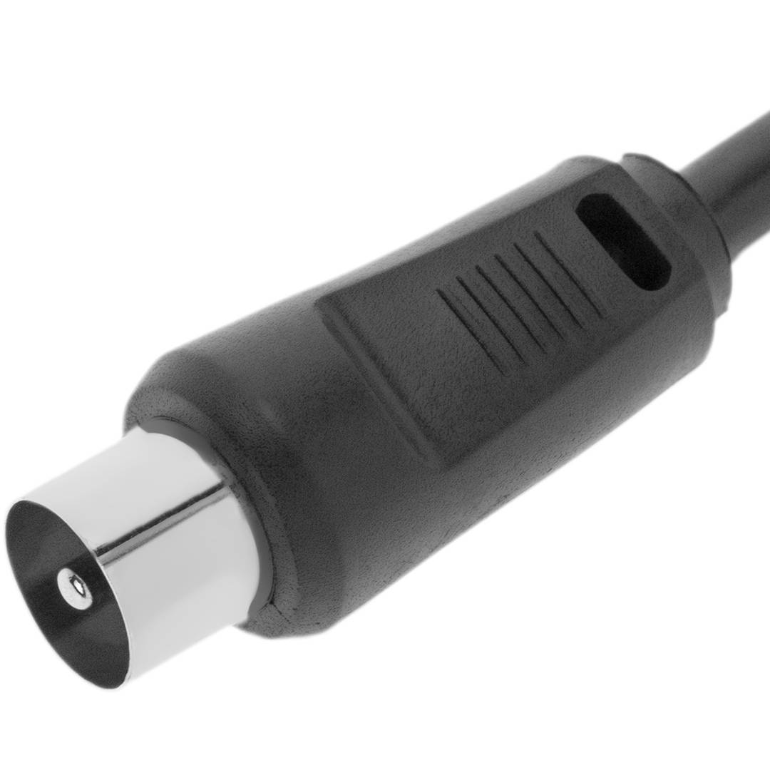 Cable Coaxial Antena TV 75 Ohms Filtro (3m/Negro)