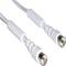 Antena de TV Cabo Coaxial 75 Ohms Filtro (2.5m/Blanco)
