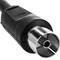 Cabo de antena coaxial para televisão macho / fêmea 10m preto
