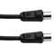 Cabo de antena coaxial para televisão macho / fêmea 10m preto