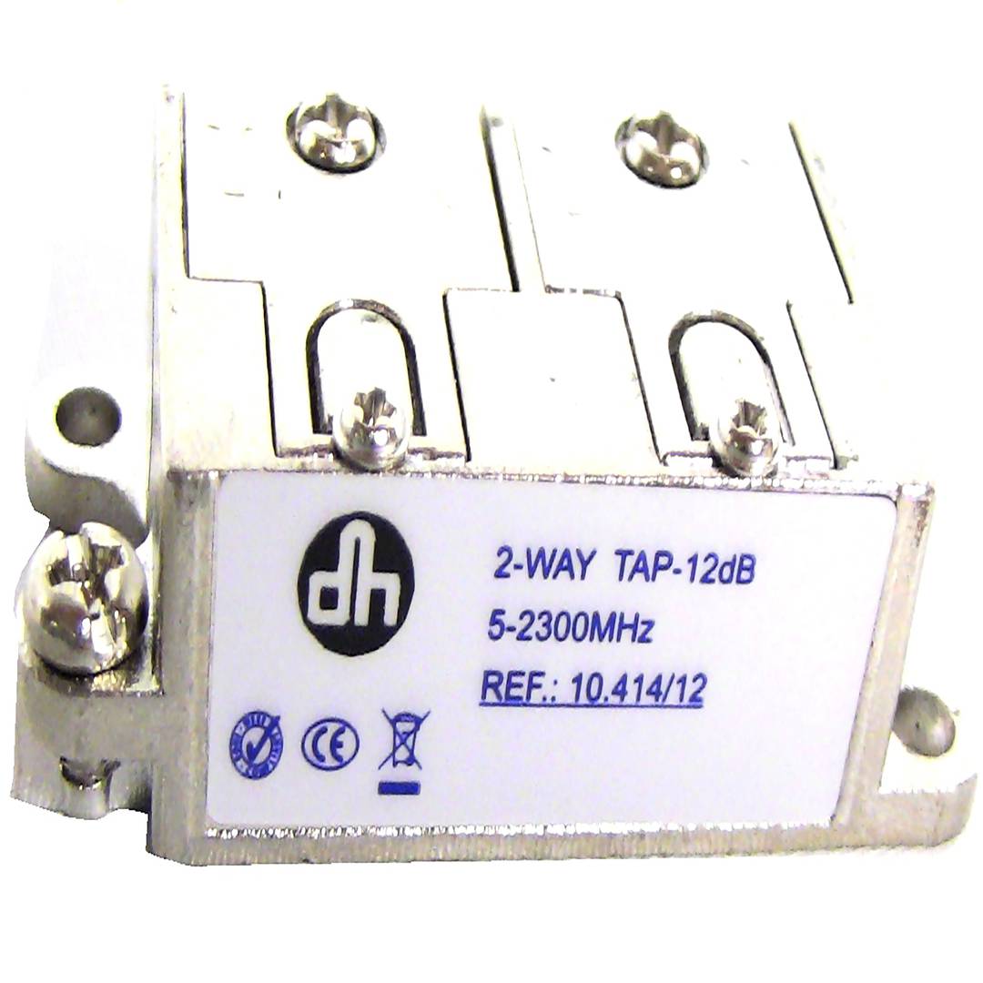 Derivador de 2 vías para TV/SAT de 12 dB con conexión rápida