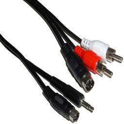 Cable TV Audio + SVHS M/M 5m