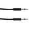 Stereo minijack de áudio cabo masculino masculino 1m 3.5 flexível encaracolado