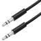Stereo minijack de áudio cabo masculino masculino 1m 3.5 flexível encaracolado