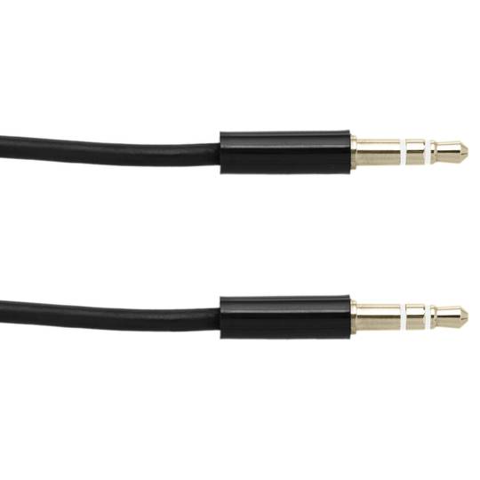 Cable àudio estèreo minijack 3.5 mascle mascle 2m arrissat flexible