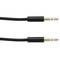 Cable àudio estèreo minijack 3.5 mascle mascle 2m arrissat flexible