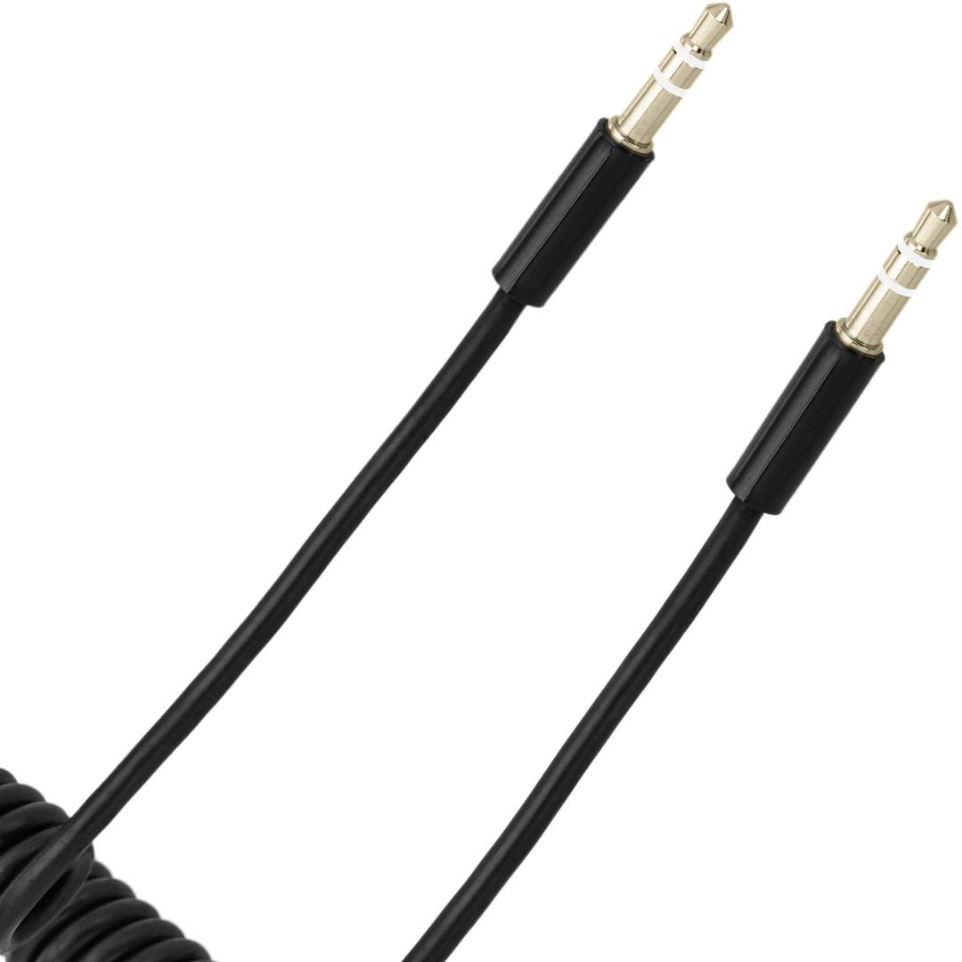 Cable àudio estèreo minijack 3.5 mascle mascle 2m arrissat flexible