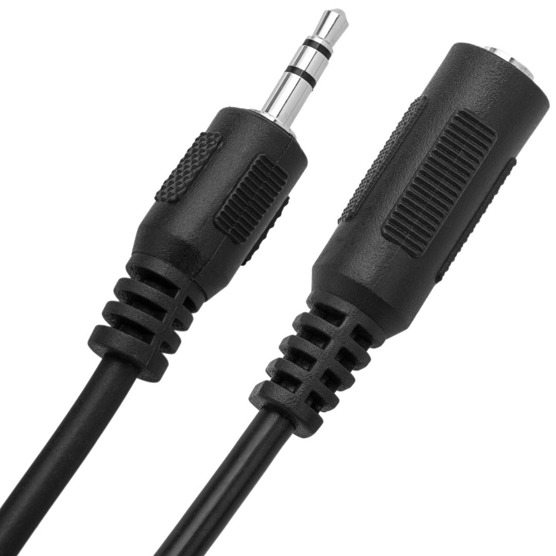 Cable de audio estéreo - 3.5 mm hembra - 2x 3,5 mm Macho 0.12 m - DJMania