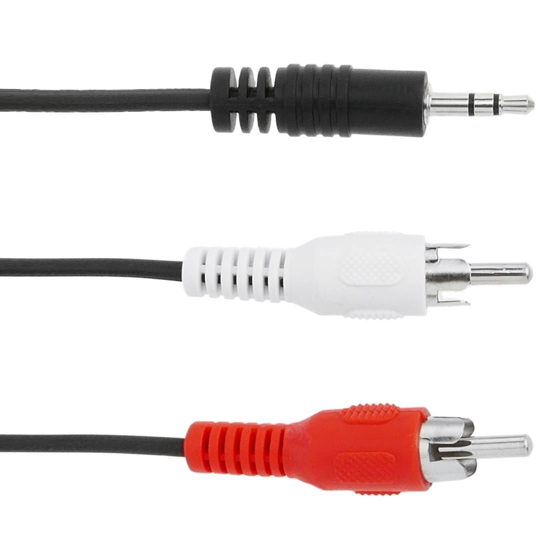 Cable Àudio Estèreo MiniJack 3.5 M a RCA-M 1.5m