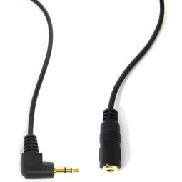 Stereofoniczny kabel audio 3,5 mm żeński do 3,5 mm męski kąt 5 m