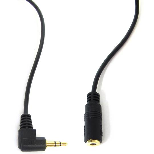 Cable d'àudio estèreo de 3,5 mm femella a 3,5 mm mascle angle 5 m