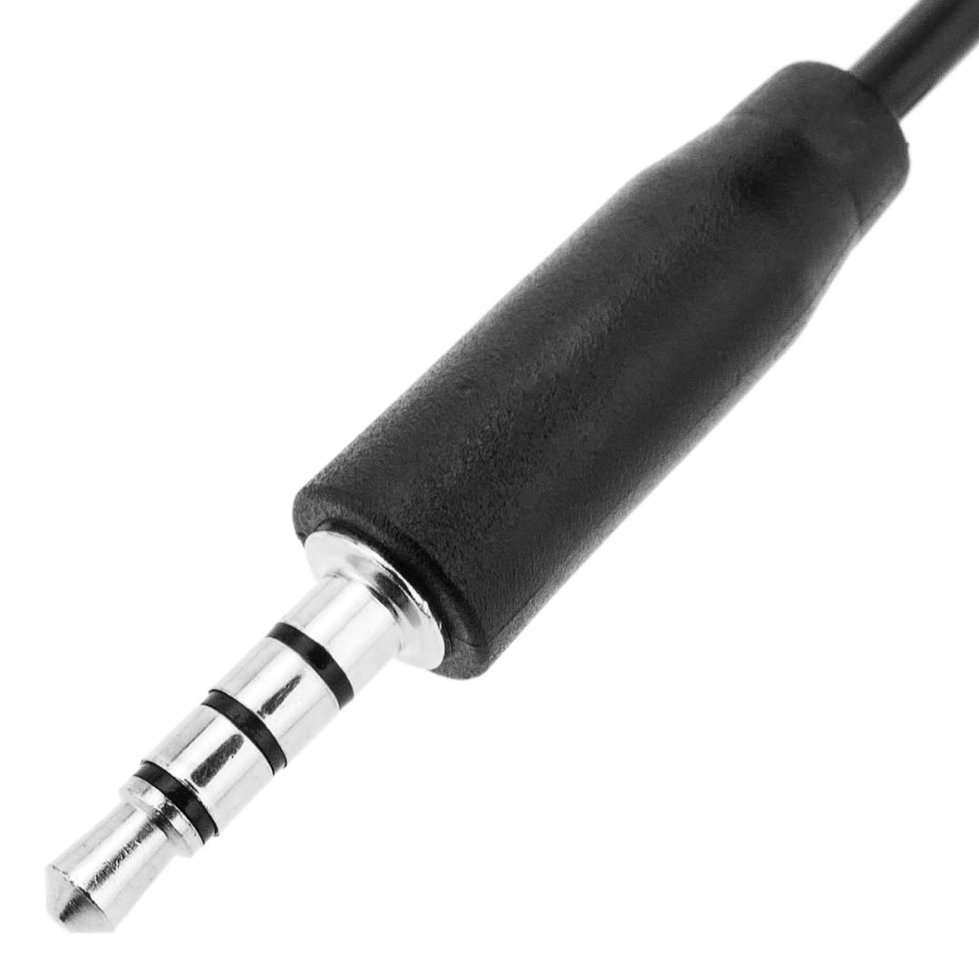 Cable alargador Jack 3.5 mm con microfono 4 pines 5 M Negro