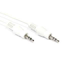 Blanc câble audio mini-jack stéréo 3,5 M/M 1m