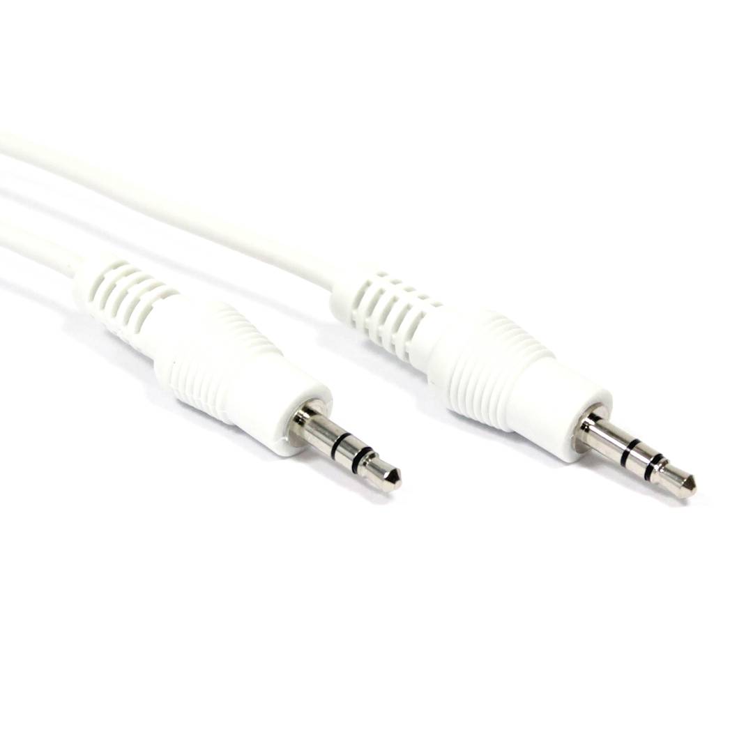 Weiß Audiokabel Miniklinke Stereo 3,5 M/M 3m