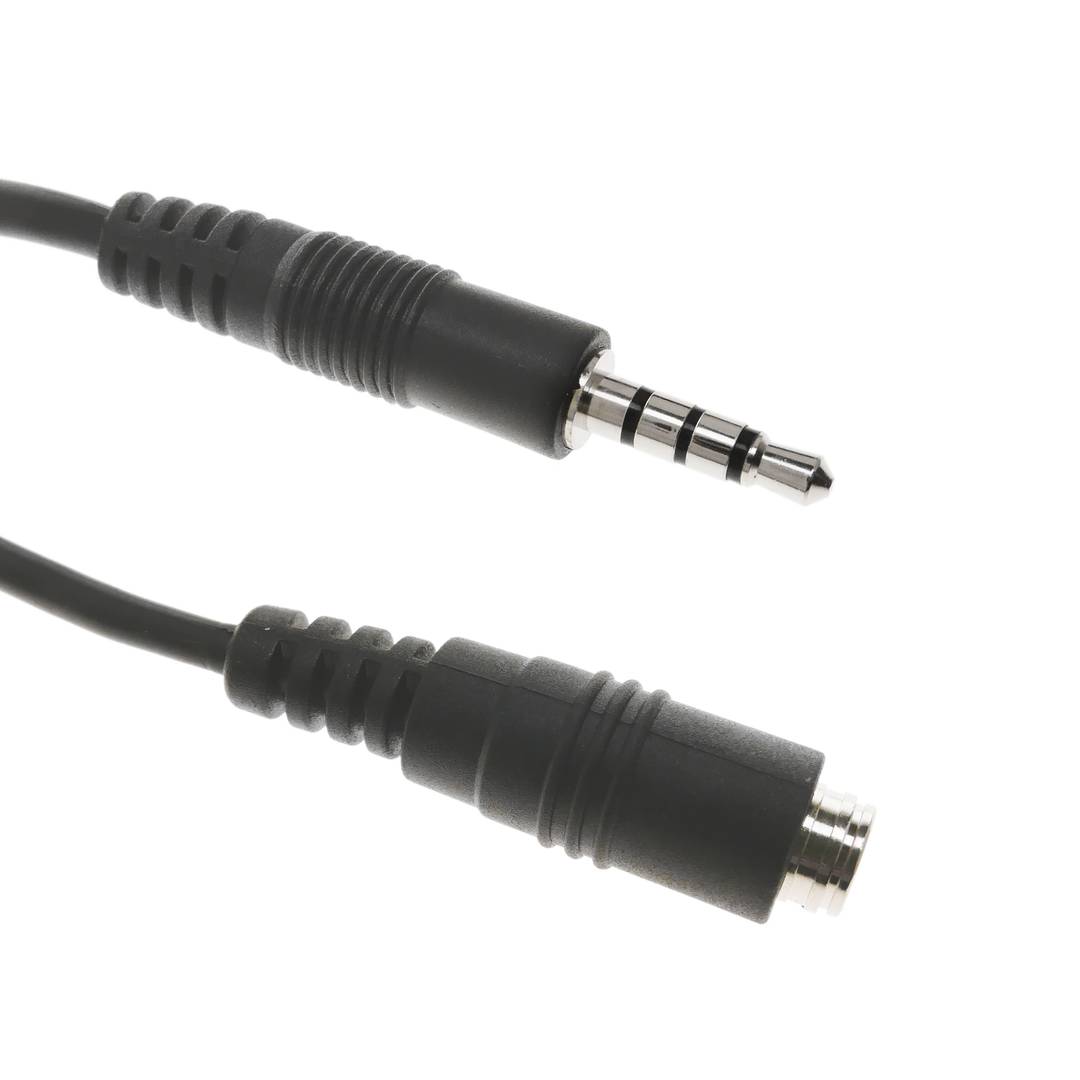 Cable de audio estereo jack 3.5 macho-macho 4 pin 1 M Blanco