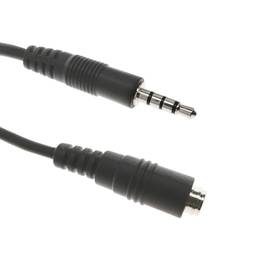 Audio cable headset and microphone minijack 4 pin 3.5mm type male to female 5m