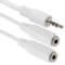Adapter cable Lanberg AD-0024-W minijack 3.5mm male 3-pin to 2x minijack 3.5mm 3-pin female 10cm white