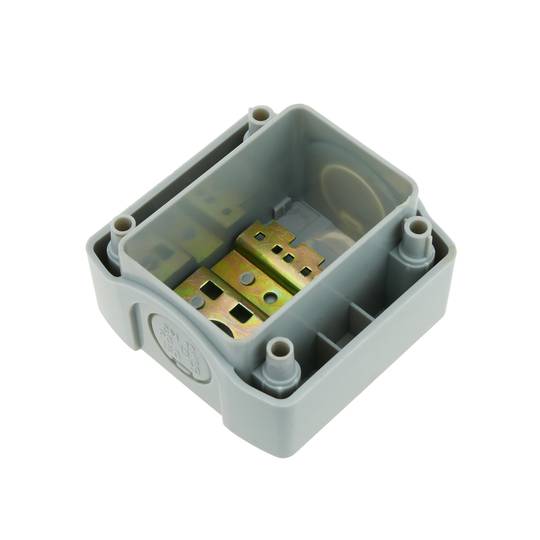 Schaltkasten elektrische Geräte für 1 Taster oder Schalter 22mm grau Kunststoff