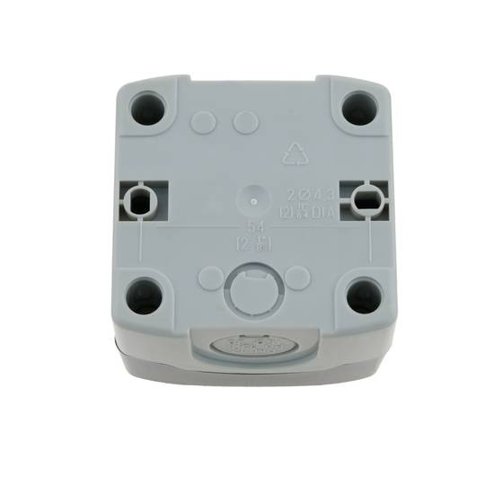 Schaltkasten elektrische Geräte für 1 Taster oder Schalter 22mm grau Kunststoff