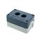 Caixa de control de dispositius elèctrics per a 2 polsadors o interruptors de 22 mm gris