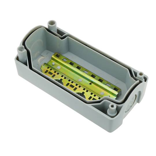 Schaltkasten elektrische Geräte für 3 Taster oder Schalter 22mm grau Kunststoff