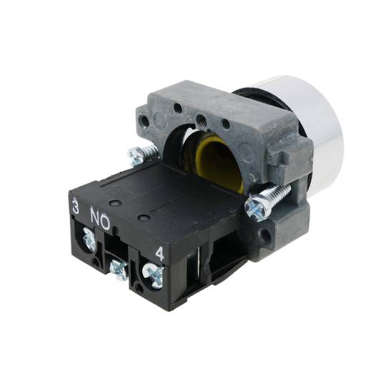 Push button momentary 22mm 1NO 400V 10A normally open yellow