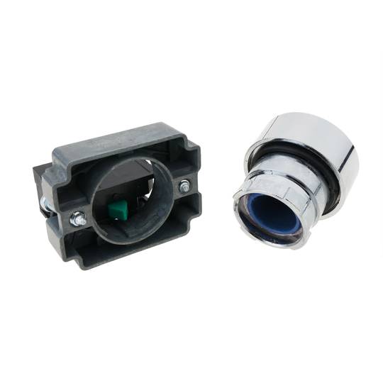 Botão de pressão momentâneo 22mm 1NO 400V 10A normalmente aberto azul