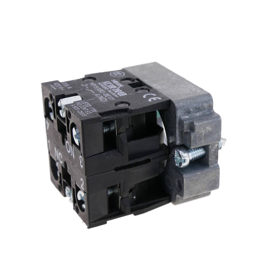 Bouton poussoir momentané 22mm 1NO 1NC 400V 10A normalement ouvert et fermé bleu