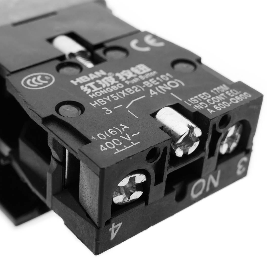 Przycisk zaczepu 22mm 400V 10A z czerwonym zamkiem