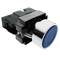 Polsador d'enganxament 22mm 200 V 10A amb bloqueig blau