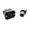 Polsador d'enganxament 22mm 200 V 10A amb bloqueig blau