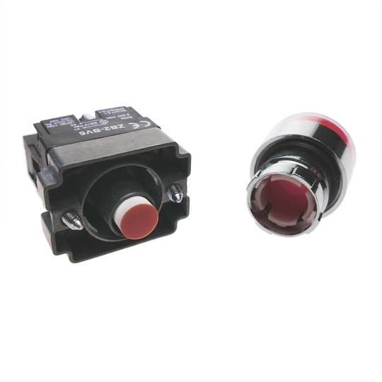 Pulsante momentaneo interruttore 22mm 1NO 400V 10A normalmente aperto con luce LED rosso