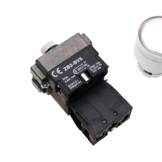 Momentary Taste Push button schalter 22mm 1NO 400V 10A normalerweise geöffnet mit LED-Licht weißen