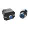 Botão de pressão momentâneo 22mm 1NC 400V 10A normalmente fechado com luz LED azul