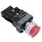 Botão de pressão com trava 22mm 400V 10A com luz LED vermelho