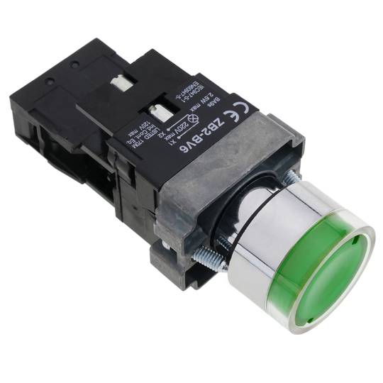 Taste Push button schalter Verriegelung 22mm 400V 10A mit LED-Licht grün