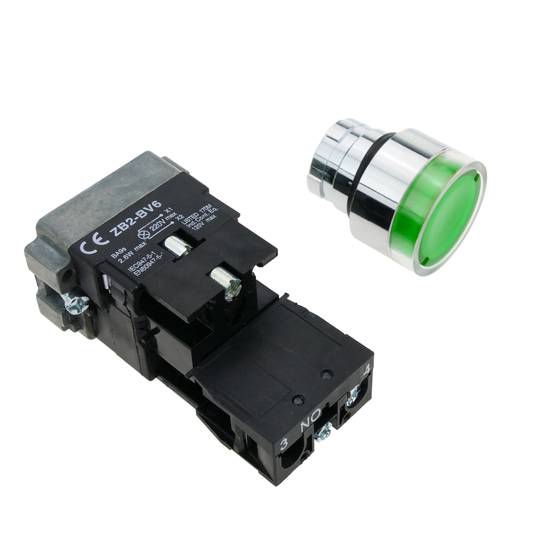 Taste Push button schalter Verriegelung 22mm 400V 10A mit LED-Licht grün