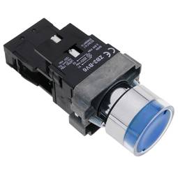 Pulsante interruttore di blocco 22mm 400V 10A con luce a LED blu