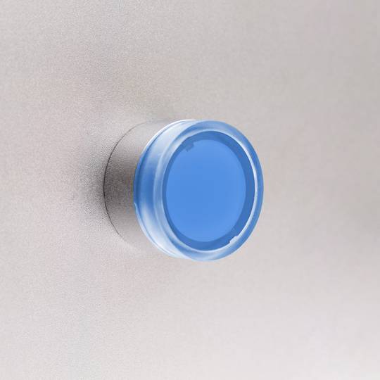 Przycisk zaczepu 22mm 220V 10A z zamkiem i niebieskim światłem LED