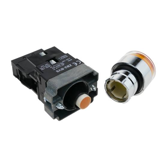 Pulsante interruttore di blocco 22mm 400V 10A con luce a LED arancio