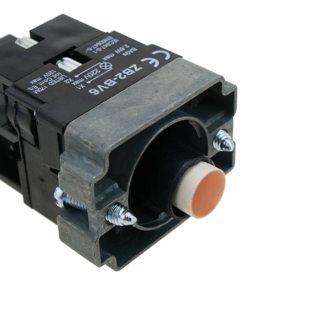 Pulsante interruttore di blocco 22mm 400V 10A con luce a LED arancio
