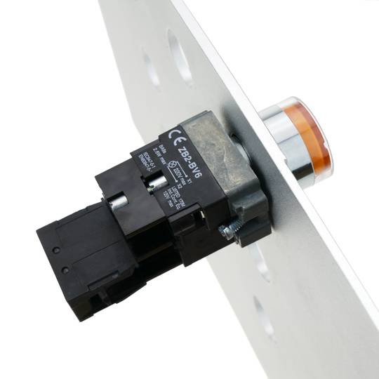 Pulsante interruttore di blocco 22mm 400V 10A con luce a LED arancio