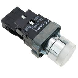 Pulsante interruttore di blocco 22mm 400V 10A con luce a LED bianca